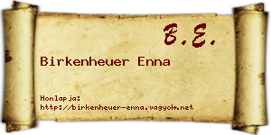 Birkenheuer Enna névjegykártya